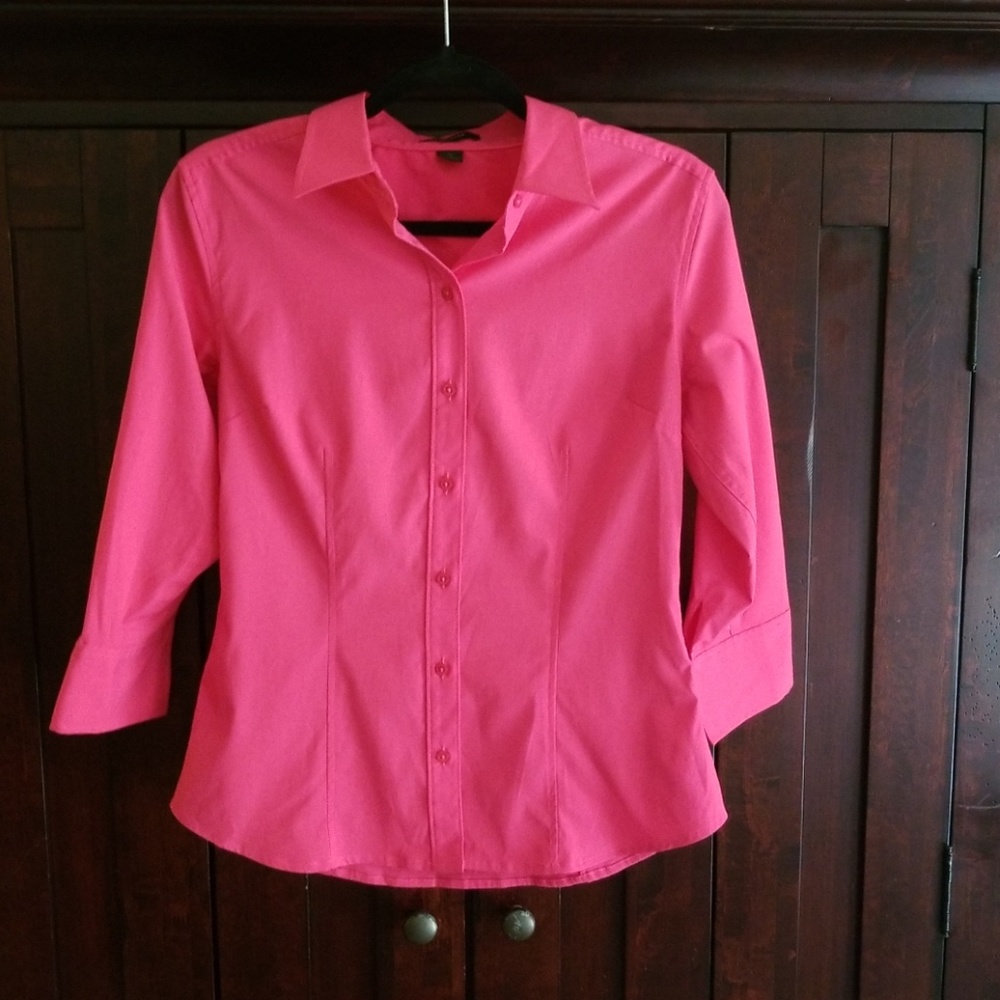 2 for $25 Express Pink Quarter Sleeve Button Down